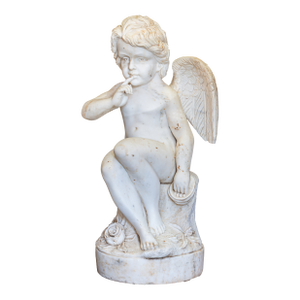 19th Century Marble Cherub Statue