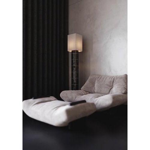 Large Navazi Floor Lamp in Ceramic with Linen and Frosted Glass by Svitanok For Sale - Image 4 of 9