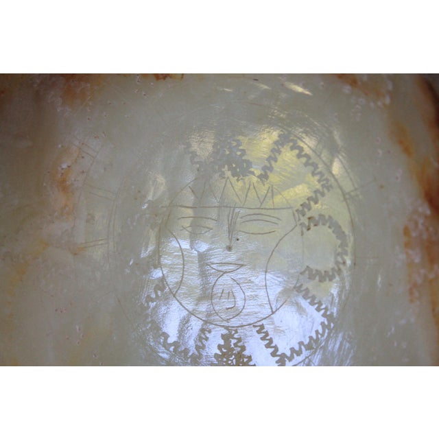Stone Vintage Hand-Carved Onyx Marble Aztec Ashtray For Sale - Image 7 of 8