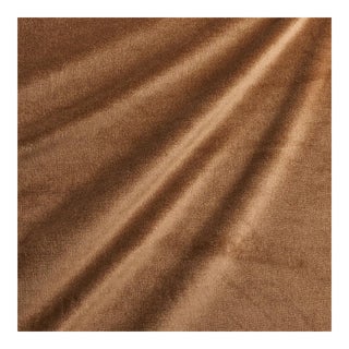 Schumacher Sumptuous Silk Wool Velvet Fabric in Camel For Sale