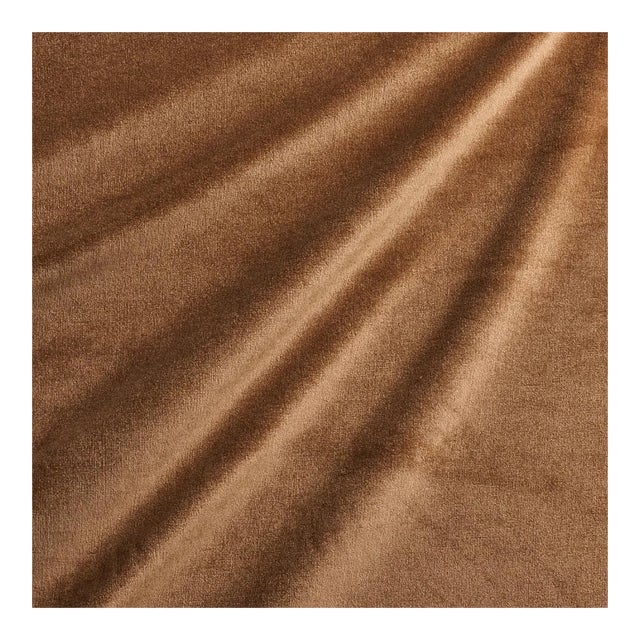 Schumacher Sumptuous Silk Wool Velvet Fabric in Camel For Sale