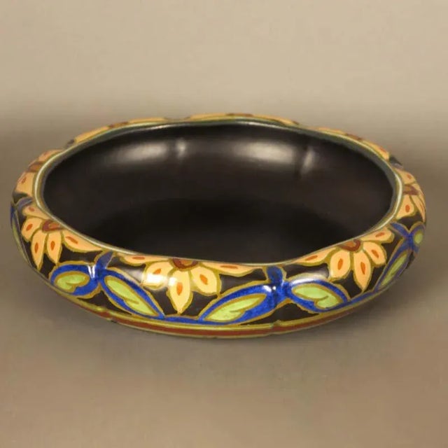 Antique Juendstil Ceramic Bowl from Gouda For Sale - Image 8 of 8
