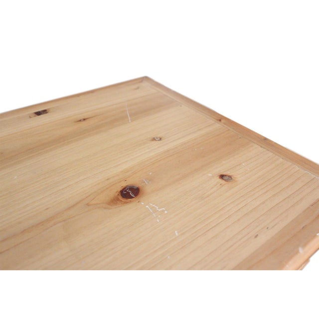 Wood Wooden Mirrored Storage Pedestal For Sale - Image 7 of 7