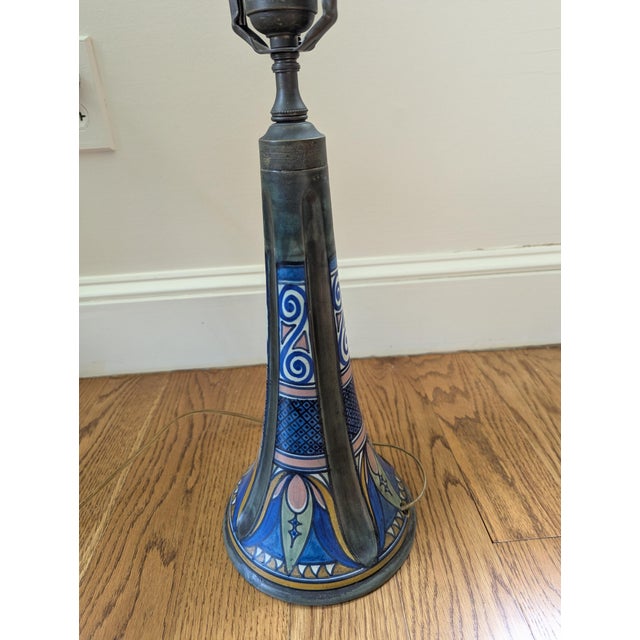 Early 20th Century Vintage Ceramic Lamp From Damascus Holland. For Sale - Image 5 of 7