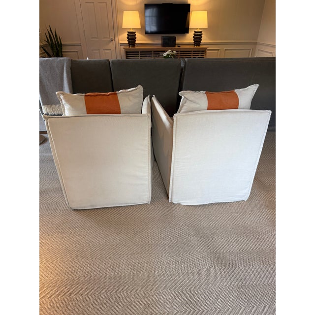 Early 21st Century Pair of Racing Stripe Chairs by Lee For Sale - Image 5 of 10