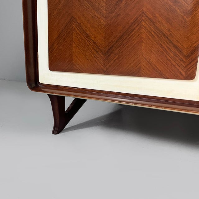 Art Deco Italian Wood and White Wood Wardrobe, 1940s For Sale - Image 18 of 18