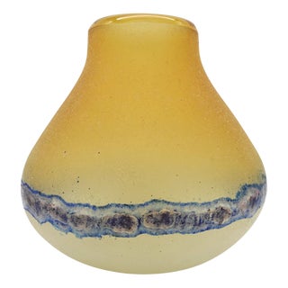Art Glass Murano Vase in Scavo Technique by Alfredo Barbini, 1970s For Sale