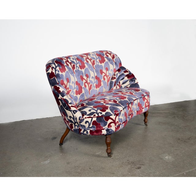 Vintage Upholstered Settee For Sale - Image 10 of 15
