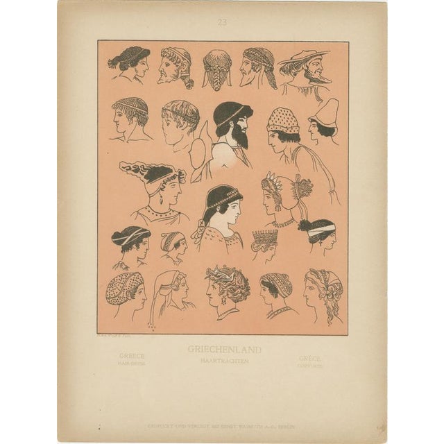 After Max Tilke, Greek Costume and Antiquity Illustrations, Prints, Set of 9 For Sale - Image 4 of 11