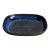 Einar Johansen Soholm Ceramic Serving Platter Deep Blue Triangle Pattern Denmark Mid-Century Modern 1960s For Sale