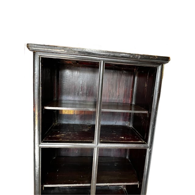Late 19th Century Antique Chinese Solid Bookcase For Sale - Image 5 of 10