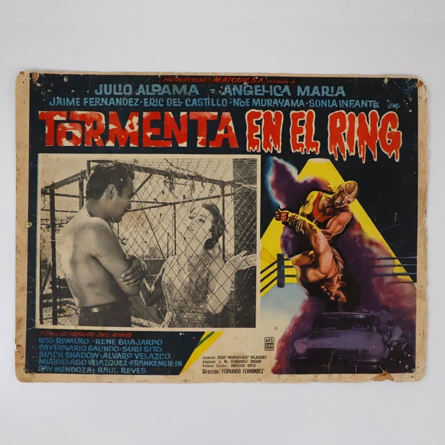 1950s 1950s Fantastic Collection of 8 Original and Rare Mexican Wrestling Movie Posters For Sale - Image 5 of 10