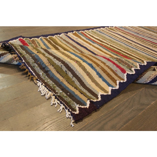 Black Mid-20st Century Vintage Kilim Rug For Sale - Image 8 of 10