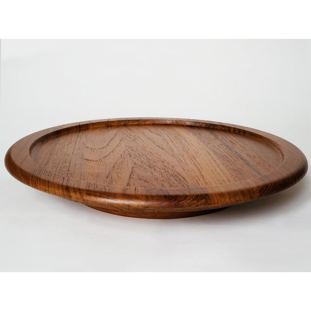 Mid-Century Modern Danish Teak Rotating Serving Platter from Digsmed, 1960s For Sale - Image 3 of 10