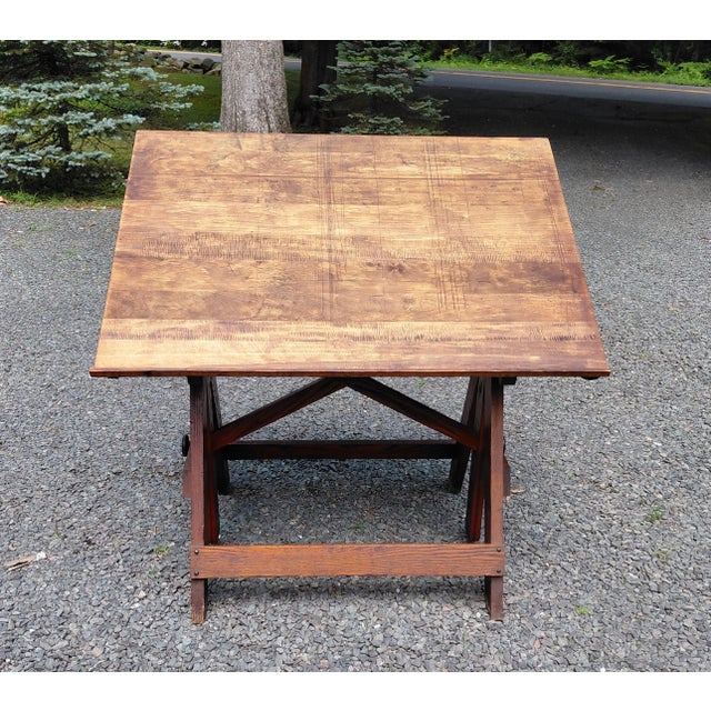 Wood 1940s Keuffel and Esser Popular Drafting Table For Sale - Image 7 of 16