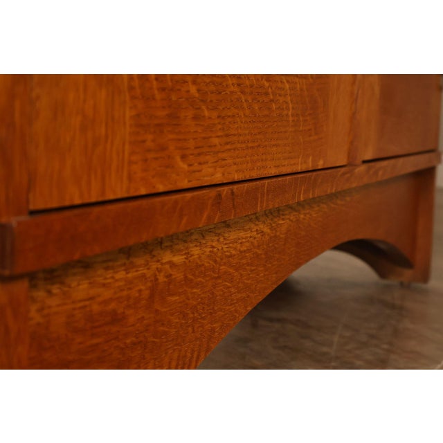 Stickley Harvey Ellis Mission Oak Inlay Bookcase For Sale - Image 17 of 18