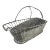 Vintage Handmade Woven Silverplate Wine Bottle Basket For Sale