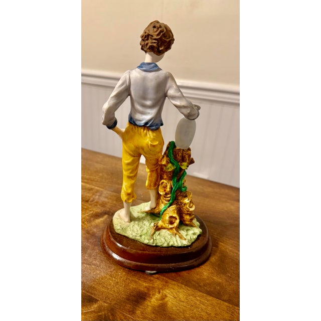 Italian Water/Vessel Pitcher Luca Young Man Figurine For Sale - Image 4 of 12