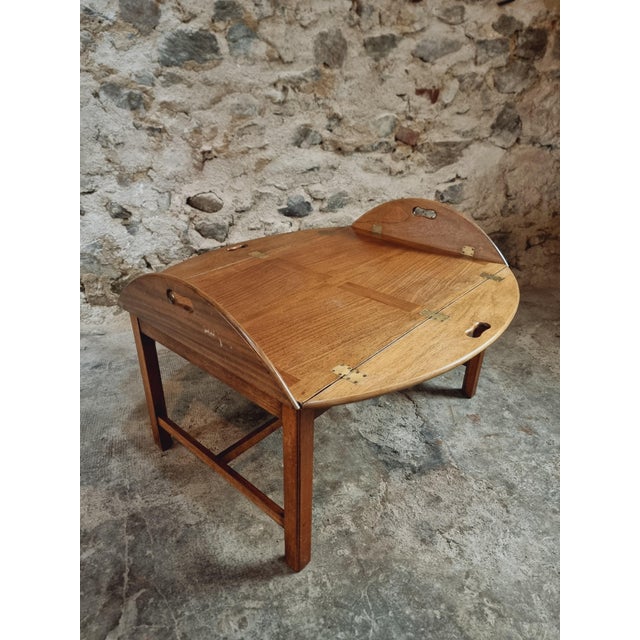 Wood Vintage Nautical Butlers Tray Coffee Table in Mahogany and Walnut, 1960s For Sale - Image 7 of 14