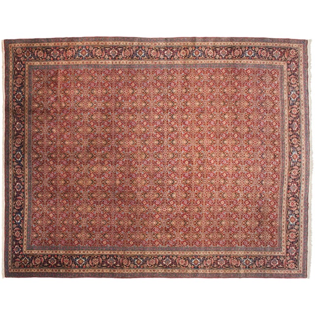 Textile Vintage Tabriz Rug - 10'11" X 14'1" For Sale - Image 7 of 8