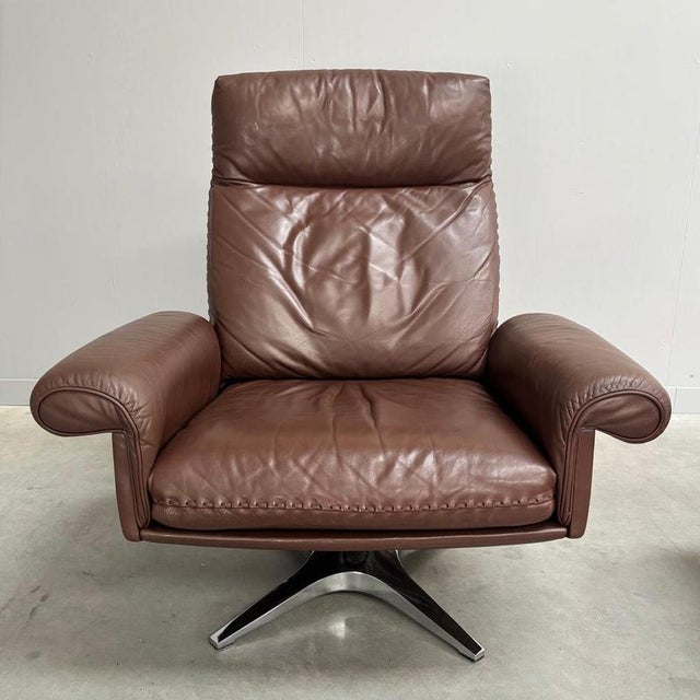 Set of DS31 Lounge Chair with Ottoman from de Sede, Switzerland, 1970s For Sale - Image 5 of 14