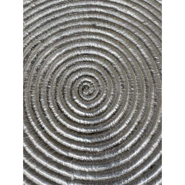 Silver 1990s Vintage Cast Metal Side Tables - a Pair For Sale - Image 8 of 11