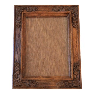 Vintage Ornate Carved Wood Picture Frame 5"x7" For Sale