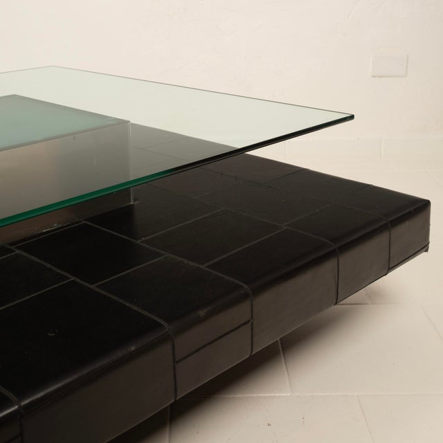 Coffee Table with Pecari Leather Base by Tito Agnoli for Caleido, 1970s For Sale - Image 14 of 18