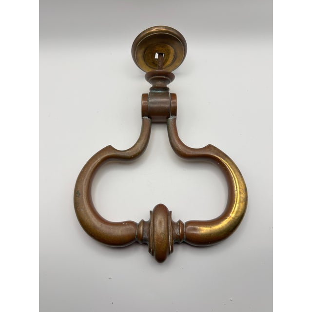 Late 19th Century Large Victorian Brass Door Knocker For Sale - Image 5 of 5
