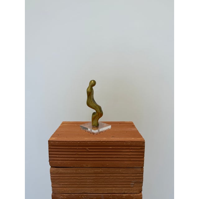 Brazilian Modernist Figurative Sculpture on Lucite Base, 1980s For Sale - Image 11 of 11