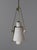 Vintage Italian Pendant Lamp in Opaline Glass and Lacquered Wood, 1950s For Sale - Image 4 of 15
