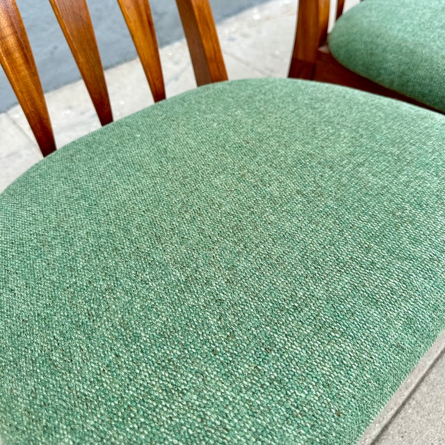 1980s Vintage Danish Modern Slat Back "Eva" Dining Chairs in Teak Attributed to Niels Koefoed For Sale - Image 5 of 11