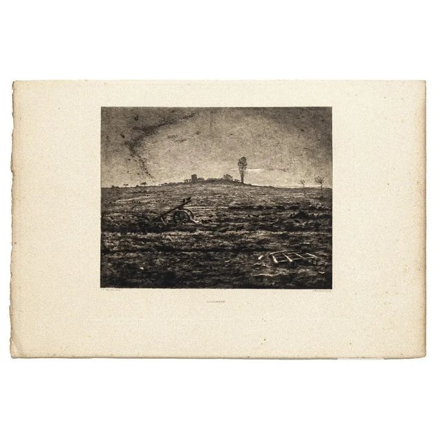Novembre is an original print in etching technique on ivory paper, realized by Marcel Roux, an engraver and sculptor,...