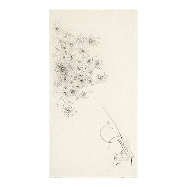 1976 Peter Takal Jar, Clothespin and Flower Drypoint For Sale