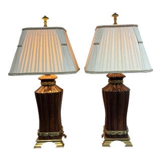 John Burke for Decorative Crafts Model 5518 Table Lamps, Pair For Sale