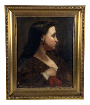 Portrait of a Noble Lady in Profile, 19th Century, Oil on Canvas