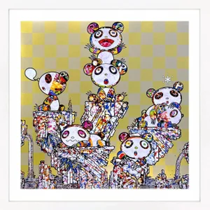 Panda Cubs Pandas (Framed Hand Signed Lithograph)