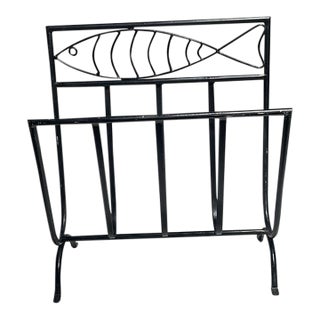 Iron Fish Magazine Rack For Sale