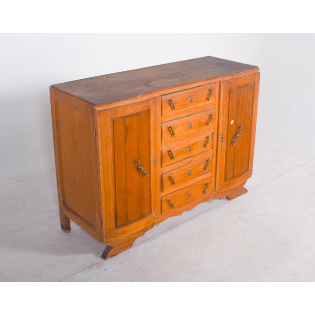 Brown Antique Sideboard with Drawers and Doors, 1920 For Sale - Image 8 of 11