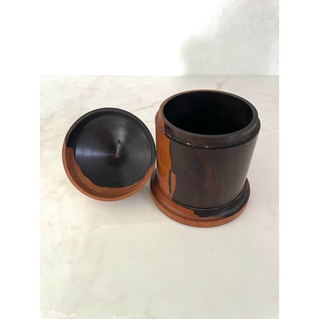 Wood A Lignum Vitae Treen Container From Cuba For Sale - Image 7 of 8