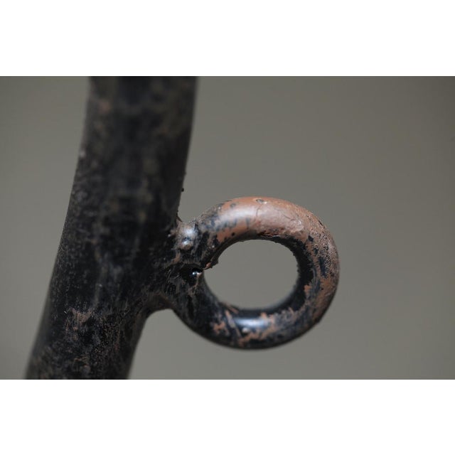 Black Vintage Hand-Wrought Iron Sculptural Candelabra, Pair For Sale - Image 8 of 18