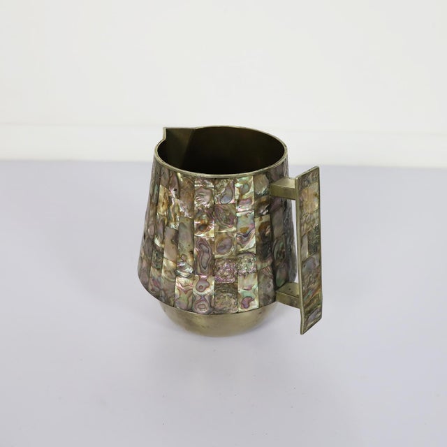 1960s Attributed to Los Castillo Taxco Silver Plated Pitcher For Sale - Image 14 of 17
