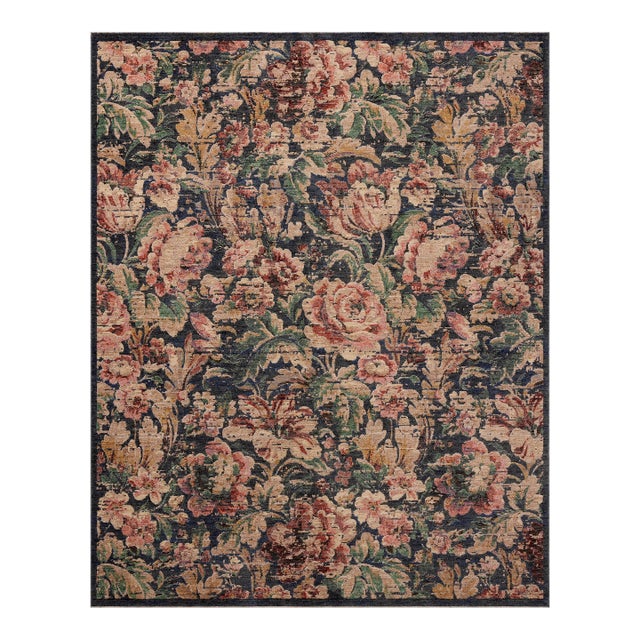 Loloi Winchester Midnight / Blush 2'-3" x 3'-10" Accent Rug For Sale