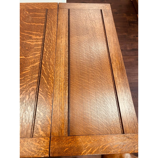 Early 20th Century Early 1900’s English Oak Barley Twist Draw-Leaf Pub Table For Sale - Image 5 of 12