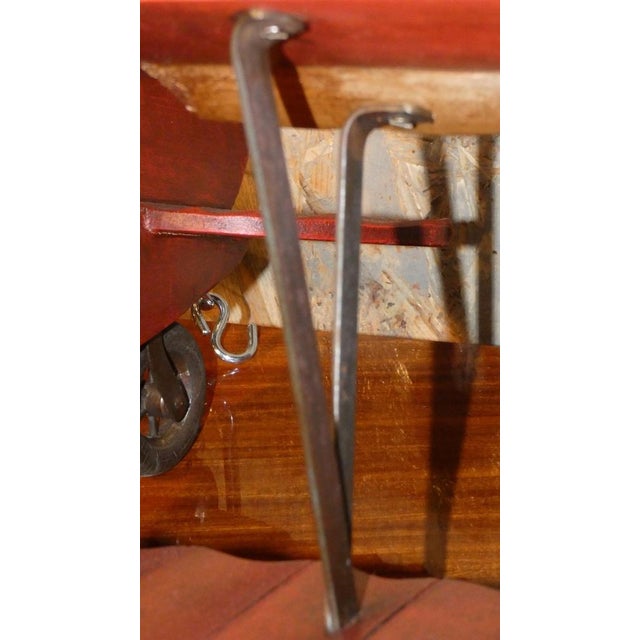 Hand-Painted Wooden Francesco Baracca SPAD S.XIII Model Plane, Italy, 1940s For Sale - Image 15 of 18