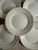 English 1950s Set of Five (5) Royal Crownford Wheat Ironstone 8” Plates, Made in England, Embossed White Ironstone Dinnerware For Sale - Image 3 of 8
