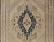 Vintage Turkish Oushak Rug With Beige and Navy Blue Geometric Medallion 3'5 X 5'2 For Sale - Image 4 of 10