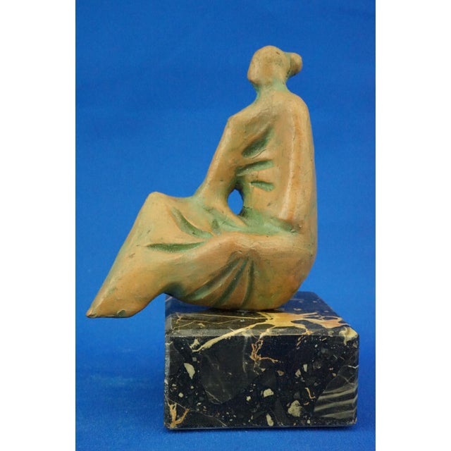 Frank Romero, Stylized Woman, 1950s, Terracotta with Marble Base For Sale - Image 11 of 18