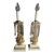1850s Cornelius Style Brass Floral Basket Girandole Mantel Lamps - Pair For Sale