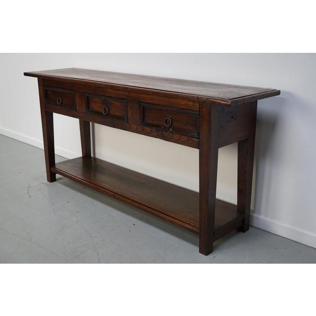 Antique Spanish Rustic Chestnut Farmhouse Table, 18th Century For Sale - Image 14 of 15